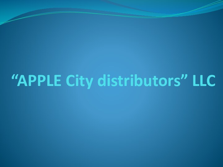 “APPLE City distributors” LLC