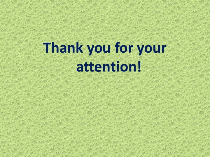 Thank you for your attention!