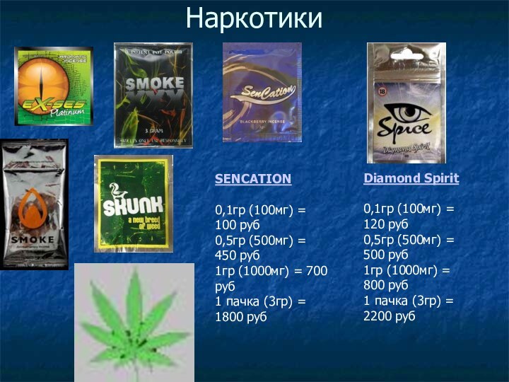 НаркотикиSENCATION   0,1гр (100мг) = 100 руб 0,5гр (500мг) = 450