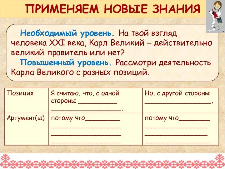 Необходимый уровень. На твой взгляд человека XXI века, Карл Великий – действительно