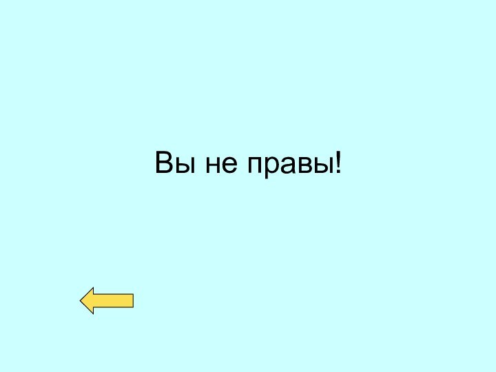 Вы не правы!