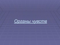 Органы чувств