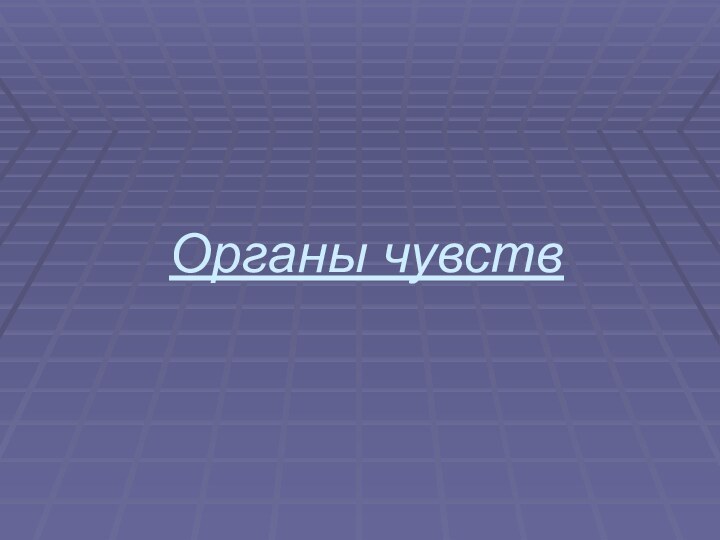 Органы чувств