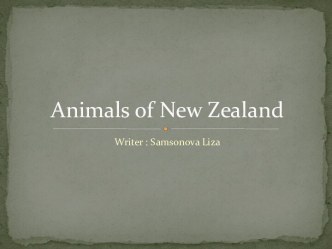 Animals of new zealand