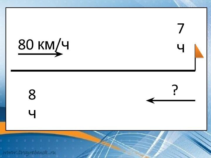 80 км/ч7 ч?8 ч