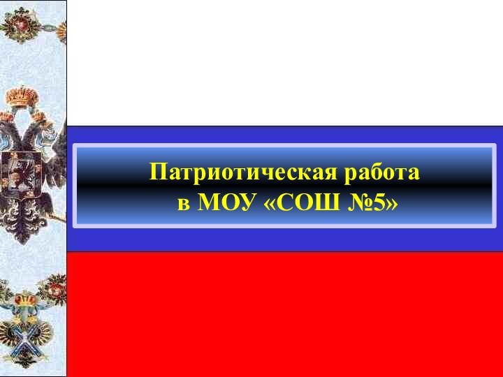 Патриотическая работа  в МОУ «СОШ №5»