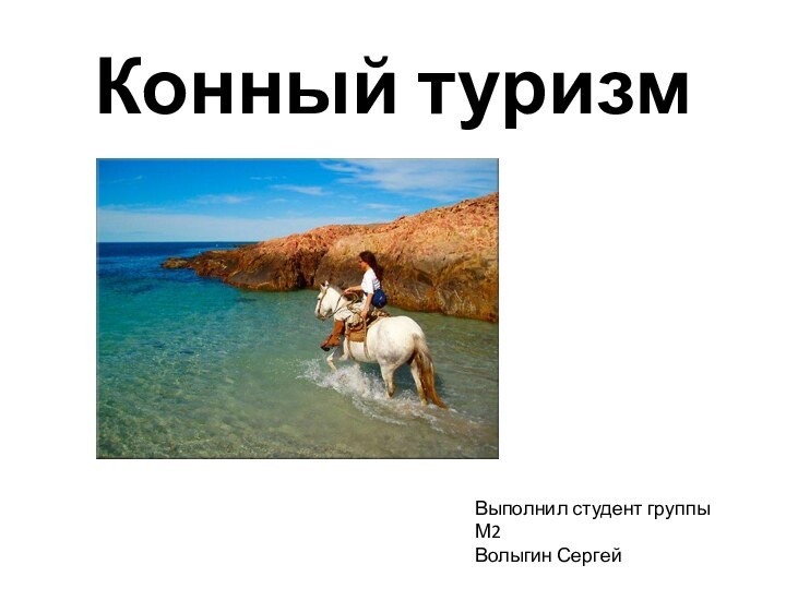 Конный туризмВыполнил студент группы М2Волыгин Сергей