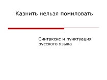 Синтаксис и пунктуация русского языка