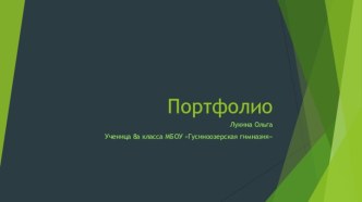 Портфолио