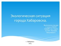 Экологическая ситуация в городе Хабаровске