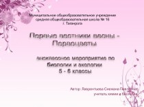 Первые вестники весны-первоцветы