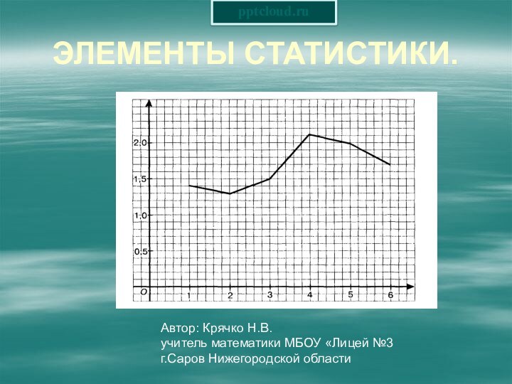 Элементы статистики.Автор: Крячко Н.В.учитель математики МБОУ «Лицей №3г.Саров Нижегородской области