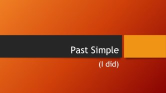 Past simple