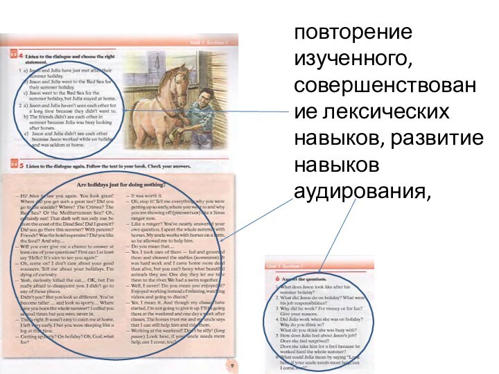 повторение изученного, совершенствование лексических навыков, развитие навыков аудирования,