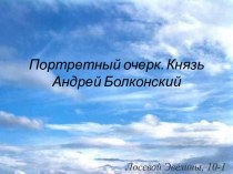 Андрей Болконский - портретный очерк