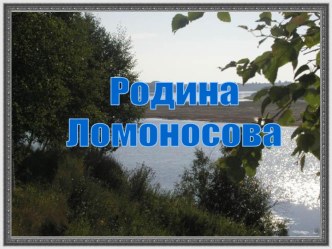 Родина Ломоносова