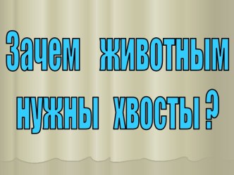 Зачем животным нужны хвосты?