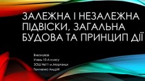 Залежна і незалежна підвіски, загальна будова та принцип дії