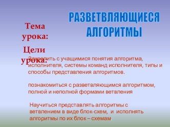 Разветвляющиеся алгоритмы