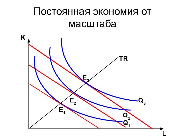 Постоянная экономия от масштабаKQ2Q3LЕ1Q1Е2Е3TR