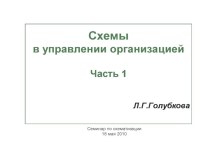 Схемы в управлении организацией