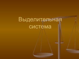 Выделительная система