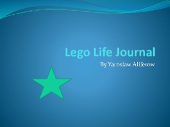 Lego life journal