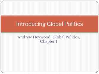 Introducing global politics