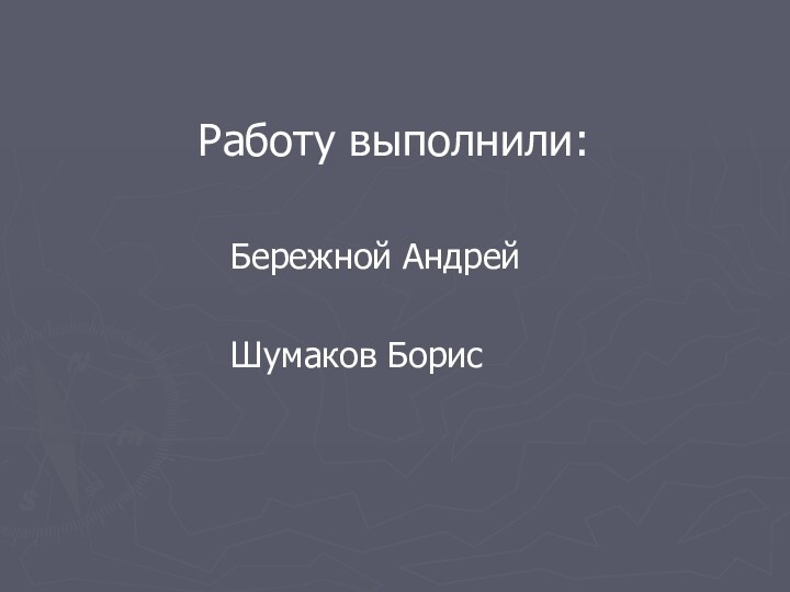 Работу выполнили: