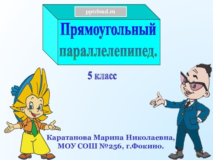 5 классПрямоугольныйпараллелепипед.Каратанова Марина Николаевна,МОУ СОШ №256, г.Фокино.