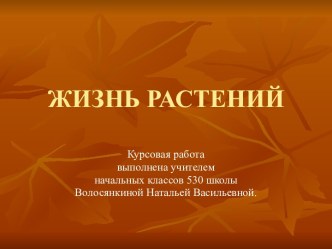 Жизнь растений