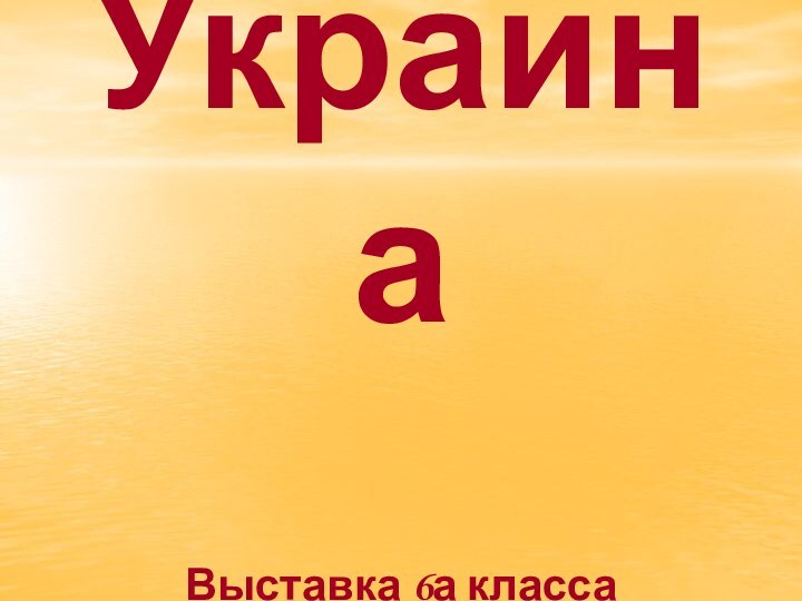 Украина   Выставка 6а класса