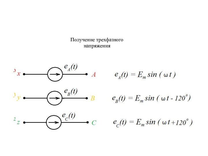 Получение трехфазногонапряжения