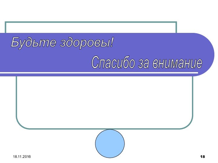 Спасибо за вниманиеБудьте здоровы!