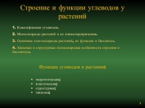 Строение и функции углеводов у растений