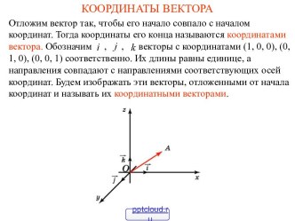 Вектор имеет координаты