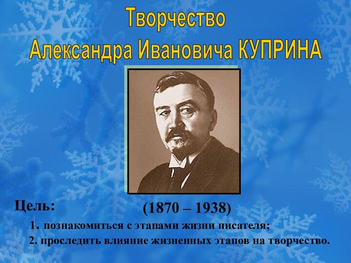 (1870 – 1938) Цель:  1. познакомиться с этапами