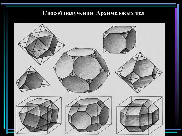 Способ получения Архимедовых тел