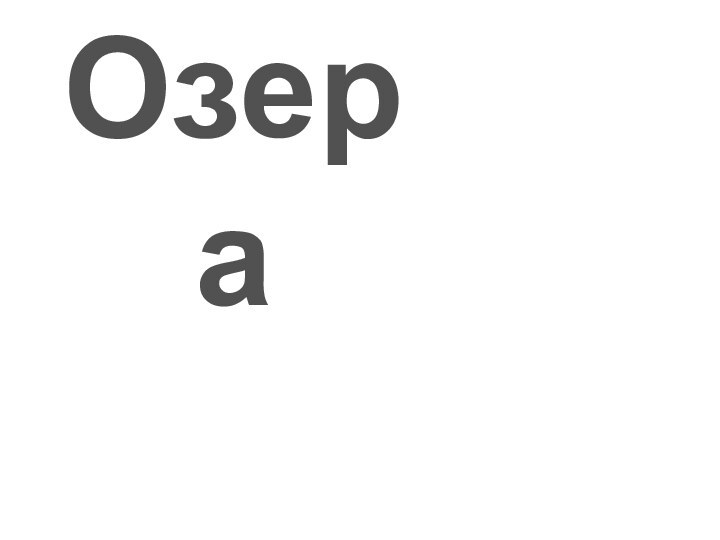 Озера Урок  географии в 6 классе.