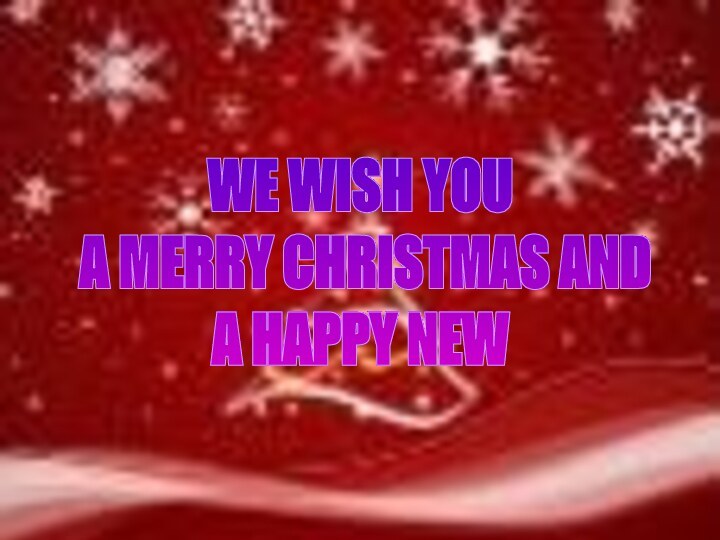 WE WISH YOU A MERRY CHRISTMAS AND A HAPPY NEW