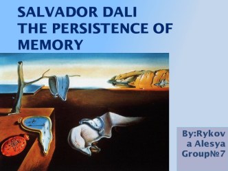 Salvador dali the persistence of memory