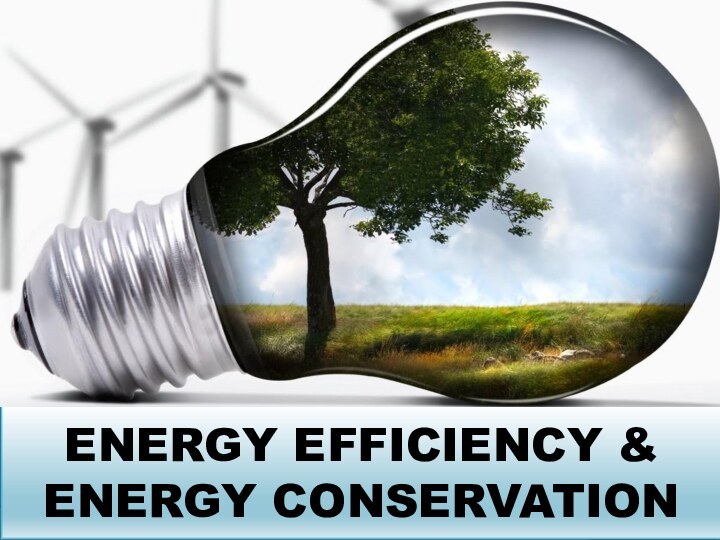 ENERGY EFFICIENCY & ENERGY CONSERVATION