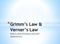 Grimm’s law & verner’s law