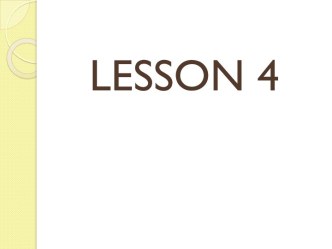 Lesson 4