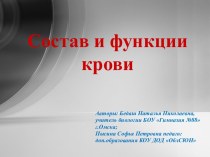 Состав и функции крови