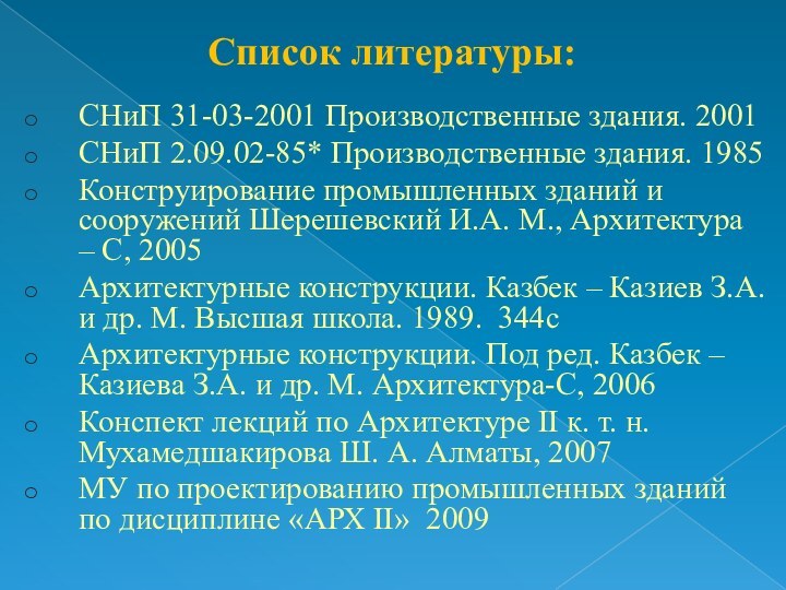 СНиП 31-03-2001 Производственные здания. 2001СНиП 2.09.02-85* Производственные здания. 1985Конструирование промышленных зданий и