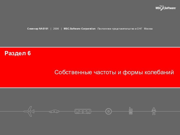 Собственные частоты и формы колебанийРаздел 6