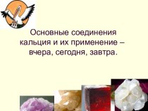 Основные соединения кальция и их применение – вчера, сегодня, завтра