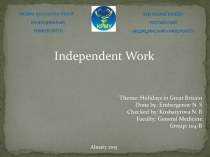 Independent work