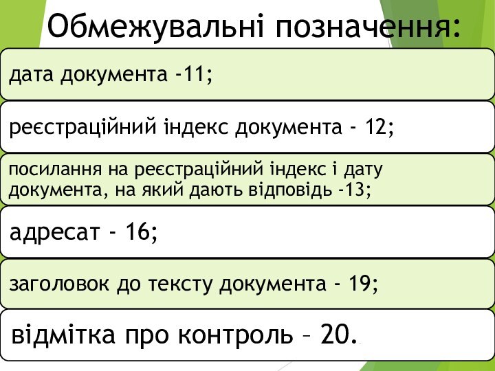 Обмежувальні позначення: